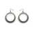 Loops 'Halftone' // Acrylic Earrings - Brushed Silver, Black