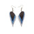 Kaitana Leather Earrings // Silver, Blue Pearl, Black