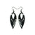 Nativas [18R] // Acrylic Earrings - Brushed Silver, Black