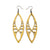 Terrabyte 05 // Leather Earrings - Gold