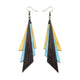 Aktivei Leather Earrings // Gold, Turquoise Pearl, Black