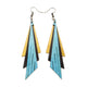 Aktivei Leather Earrings // Gold, Black, Turquoise Pearl