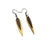 Innera // Leather Earrings - Gold, Black