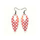 Nativas [26R] // Acrylic Earrings - Red Holograph, White