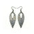 Nativas [34] // Acrylic Earrings - Brushed Silver, Black