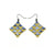 Concave Diamond [1] // Acrylic Earrings - Celestial Blue, Gold