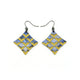 Concave Diamond [1] // Acrylic Earrings - Celestial Blue, Gold