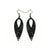 Nativas [38R] // Acrylic Earrings - Brushed Silver, Black