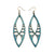 Terrabyte 05 // Leather Earrings - Turquoise