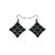 Concave Diamond [2R] // Acrylic Earrings - Black Galaxy, Black
