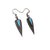 Innera // Leather Earrings - Black, Blue Pearl