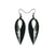 Nativas [08R] // Acrylic Earrings - Brushed Silver, Black