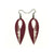 Nativas [08R] // Acrylic Earrings - Brushed Nickel, Burgundy