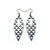 Nativas [30] // Acrylic Earrings - Brushed Silver, Black