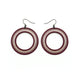 Loops 'Halftone (R)' // Acrylic Earrings - Brushed Nickel, Burgundy