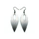 Nativas [09] // Acrylic Earrings - Brushed Silver, Black