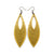 Terrabyte 01 // Leather Earrings - Gold