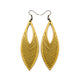 Terrabyte 01 // Leather Earrings - Gold