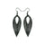 Nativas [22R] // Acrylic Earrings - Brushed Silver, Black