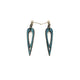 Dangle Stud Earrings [s4] // Leather - Turquoise