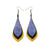 Kireina Leather Earrings // Gold, Black, Purple Pearl