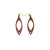 Dangle Stud Earrings [s3] // Leather - Red