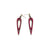 Dangle Stud Earrings [s4] // Leather - Fuchsia
