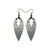 Nativas [35R] // Acrylic Earrings - Brushed Silver, Black