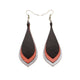 Kireina Leather Earrings // Silver, Red, Black