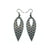 Nativas [31R] // Acrylic Earrings - Brushed Silver, Black