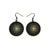 Circles 'Halftone Burst (R)' // Acrylic Earrings - Brushed Gold, Black