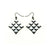 Concave Diamond [1] // Acrylic Earrings - Brushed Silver, Black