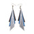 Aktivei Leather Earrings // Black, Blue Pearl, Silver