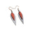 Innera // Leather Earrings - Silver, Red Pearl