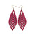 Terrabyte 18 // Leather Earrings - Fuchsia
