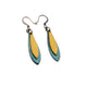 Innera // Leather Earrings - Turquoise Pearl, Gold
