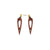 Dangle Stud Earrings [s4] // Leather - Red
