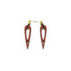 Dangle Stud Earrings [s4] // Leather - Red