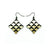 Concave Diamond [2] // Acrylic Earrings - Brushed Gold, Black