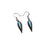 Innera // Leather Earrings - Black, Turquoise Pearl