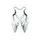 Nativas [20] // Acrylic Earrings - Brushed Silver, Black