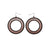 Loops 'Halftone (R)' // Acrylic Earrings - Rose Gold, Black
