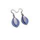 Innera // Leather Earrings - Purple Pearl, Silver