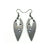 Nativas [35] // Acrylic Earrings - Brushed Silver, Black