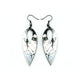 Nativas [21] // Acrylic Earrings - Brushed Silver, Black