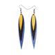 Achara Leather Earrings // Purple Pearl, Black, Gold