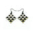 Concave Diamond [1R] // Acrylic Earrings - Brushed Gold, Black