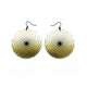 Large Circles 'Spirals' // Acrylic Earrings - Brushed Gold, Black