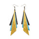 Aktivei Leather Earrings // Black, Turquoise Pearl, Gold