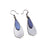 Innera // Leather Earrings - Silver, Purple Pearl